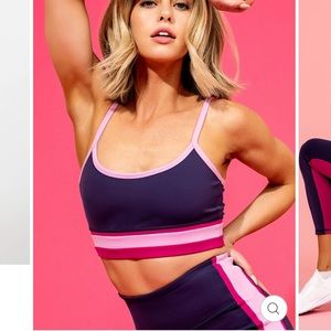 IVL Collective Engineered Stripe Bra Rhodonite 6